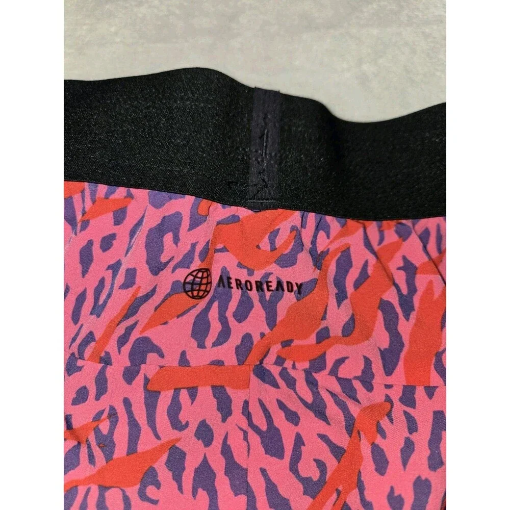 Mens Adidas Aeroready Cody Rigsby HIIT Shorts Animal Print 2 In 1 2XL 36x7 Pink
